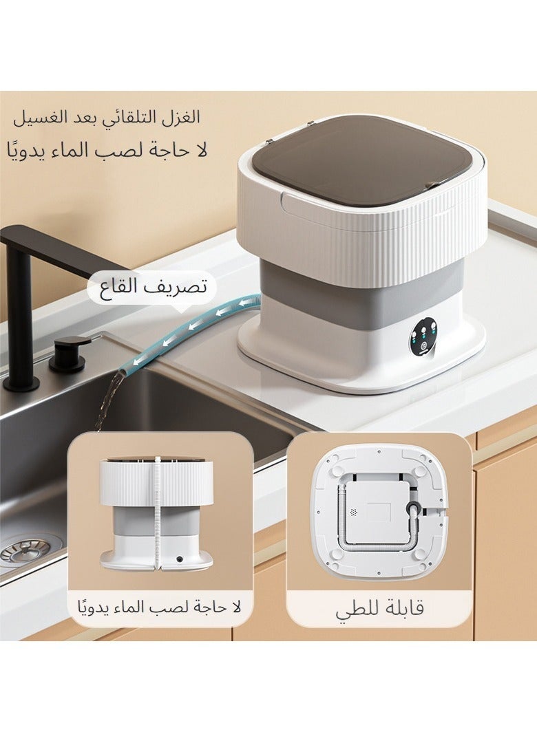 10L Portable Washing Machine,Foldable Mini Washer and Dryer with 3 Cleaning Modes, Upgraded Collapsible Laundry for Travel,Underwear,Baby Clothes,Socks - Image 2